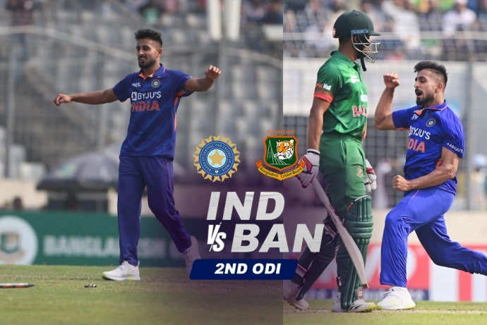 IND vs BAN: 151 KPH की रफ़्तार से उमरान मालिक ने डाली गेंद, तो नजमुल हुसैन  बोल्ड होकर रह गए हक्के बक्के, देखें Video